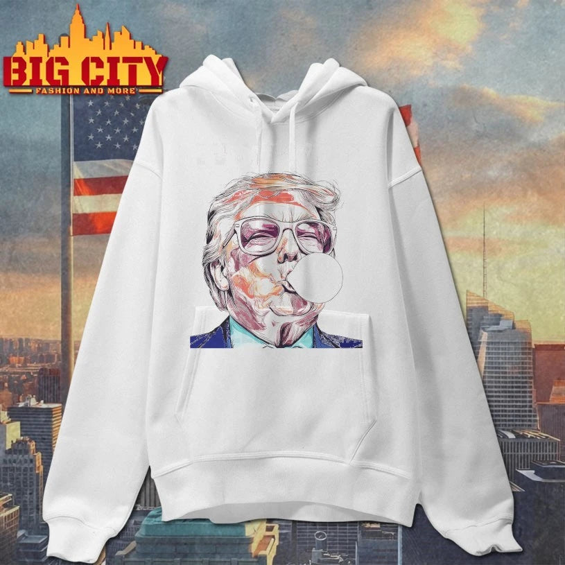 Pink Trump wearing Pink Sunglasses Blowing Bubble Shirt