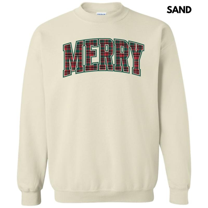 Plaid Merry Varsity Sweatshirt 'NLB' T-Shirts, Hoodie | CiraTrend.com