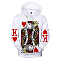 Playing Card Poker King of Hearts Hoodie
