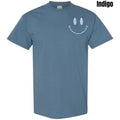 Pocket Size - Blue Floral Smile Gildan Short Sleeve T-Shirt 'NLB' Hoodie, Sweatshirt | CiraTrend.com