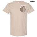 Pocket Size - Pink Bow Cheetah Monogram Gildan Short Sleeve T-Shirt 'NLB' Hoodie, Sweatshirt | CiraTrend.com