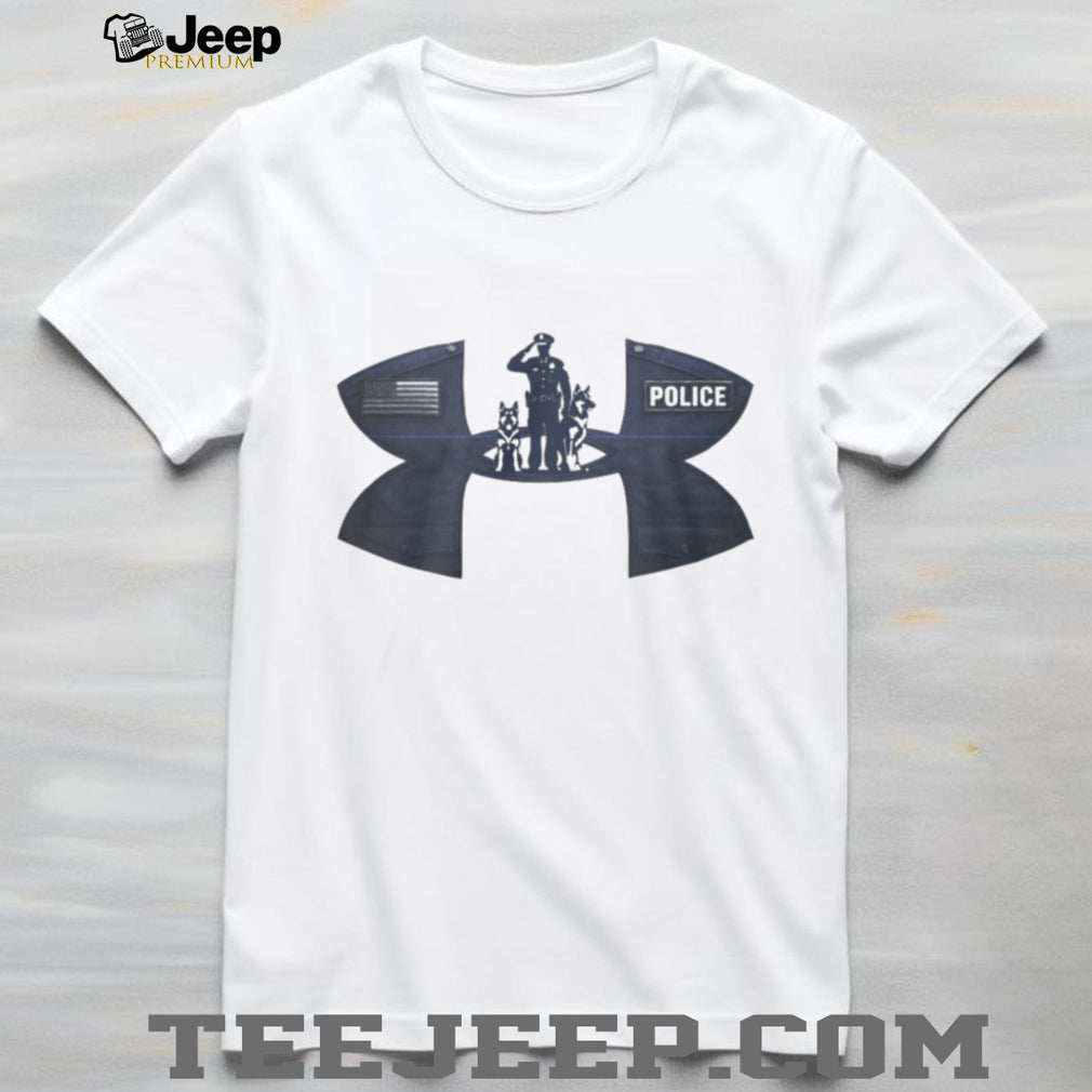 Police K9 Unit Officer & Dogs Thin Blue Line Graphic T Shirt