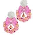Pom Pom Christmas Wreath Earrings T-Shirts, Hoodie, Sweatshirt | CiraTrend.com