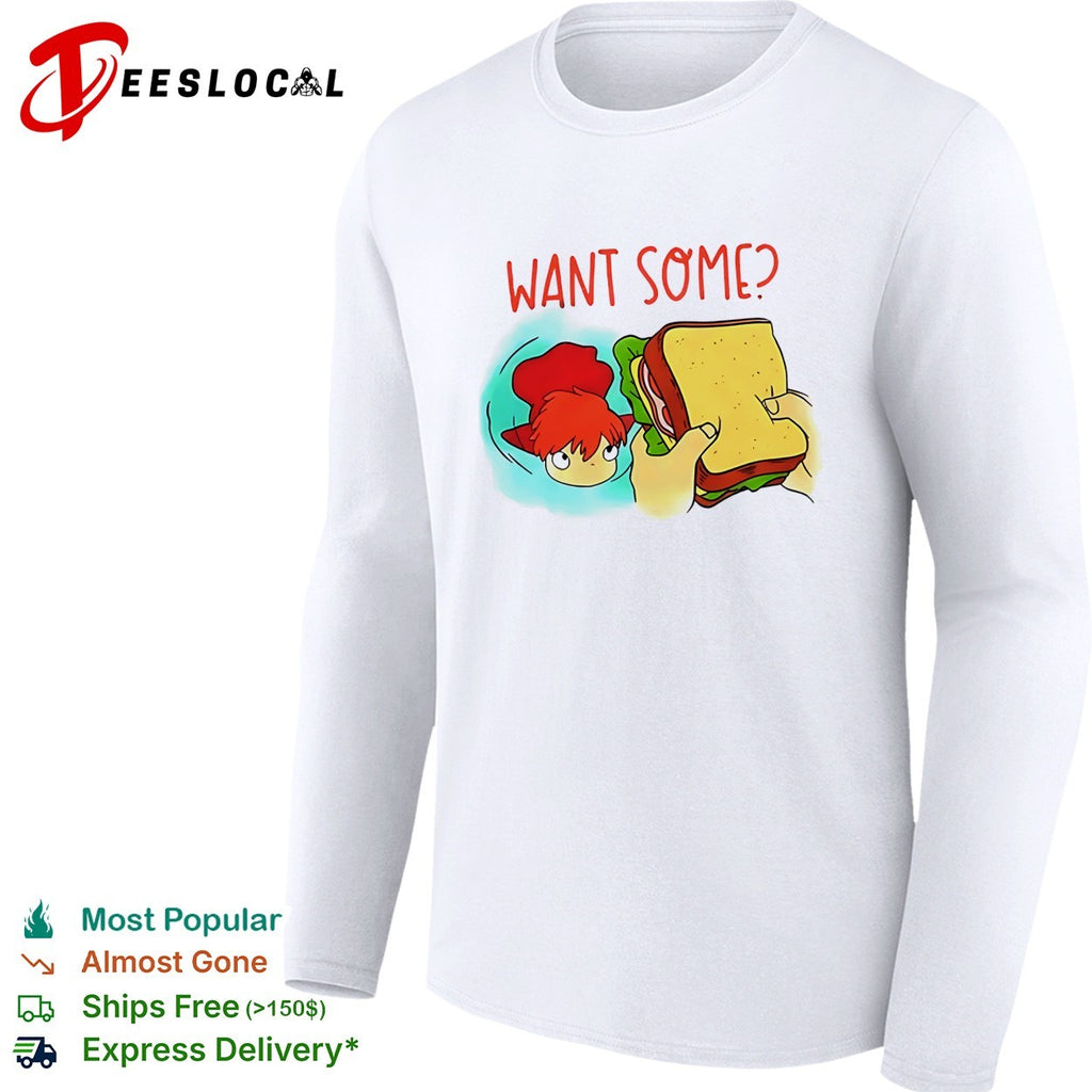 Ponyo flinching want some sandwich shirt