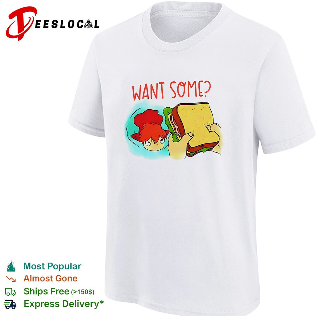 Ponyo flinching want some sandwich shirt