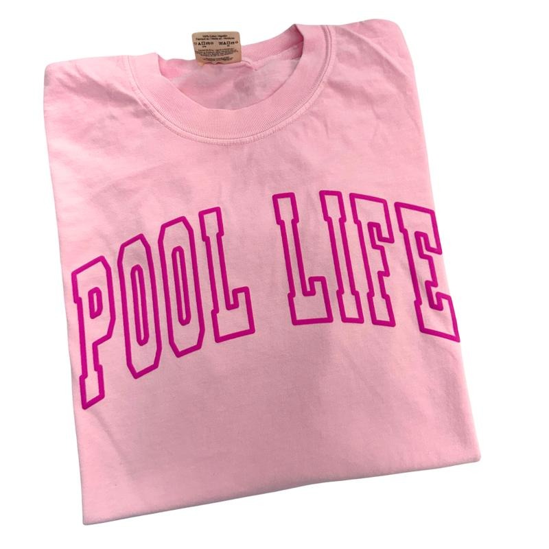 Pool Life Pink Puff Comfort Colors T-Shirt Hoodie, Sweatshirt | CiraTrend.com