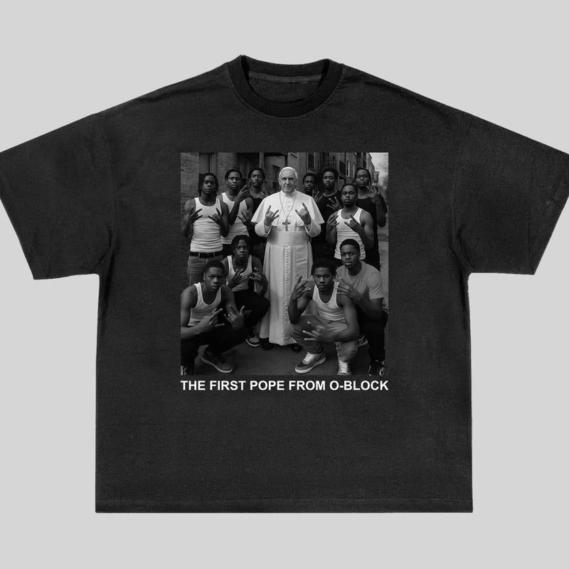 Pope From Oblock Shirt First American Pope, Pope Back to Da Hood Chicago Style Hoodie, Sweatshirt | CiraTrend.com