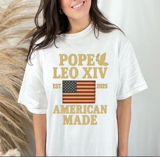 Pope Leo XIV First American Pope Retro Tshirt Hoodie, Sweatshirt | CiraTrend.com