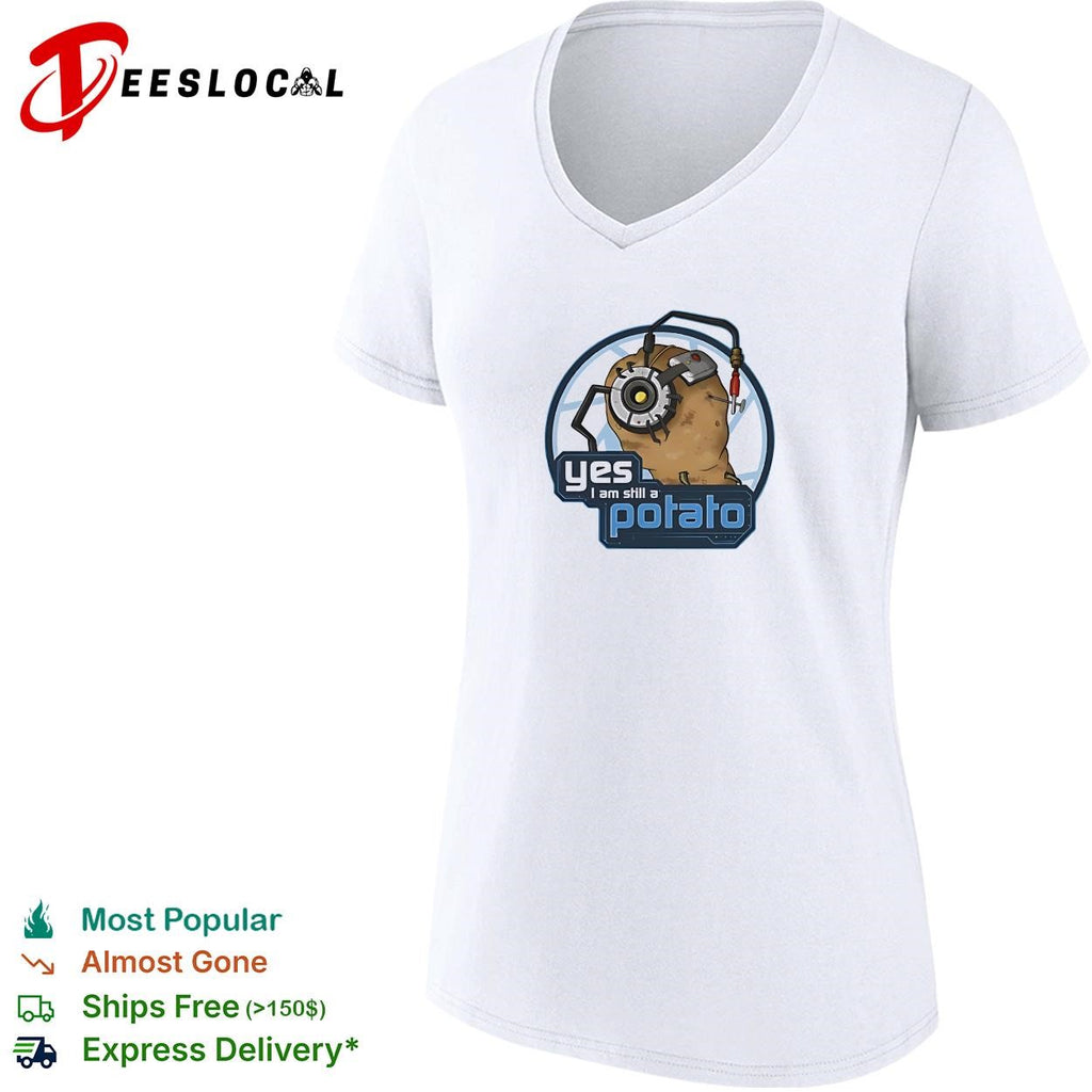 Portal GLaDOS video game cyborg spud yes I am still a potato shirt
