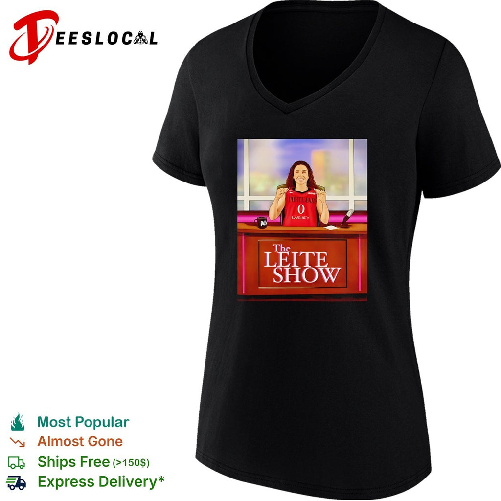 Portland Trail Blazers Alaina Coates The Leite Show podcast host shirt