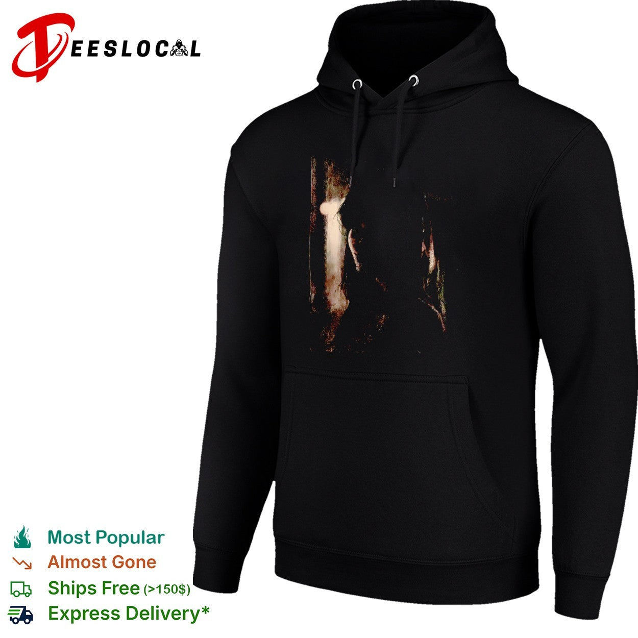 Portrait of a Mystery in the Dark Atmospheric Lighting Charcoal shirt
