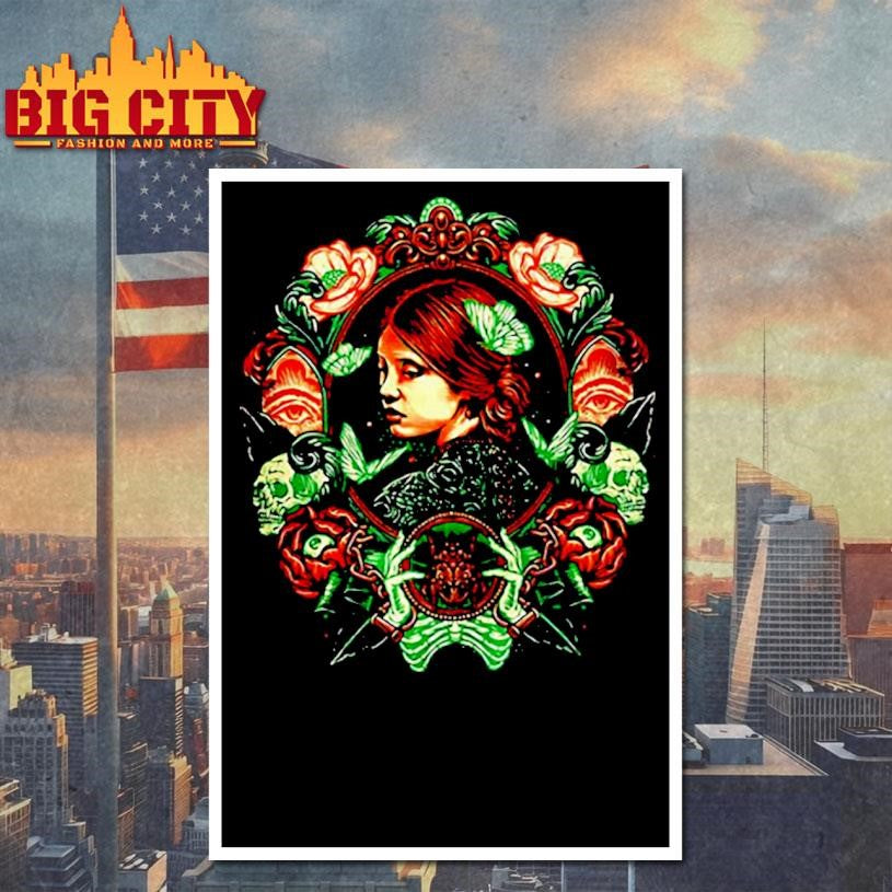 Portrait of the bride vintage frame shirt