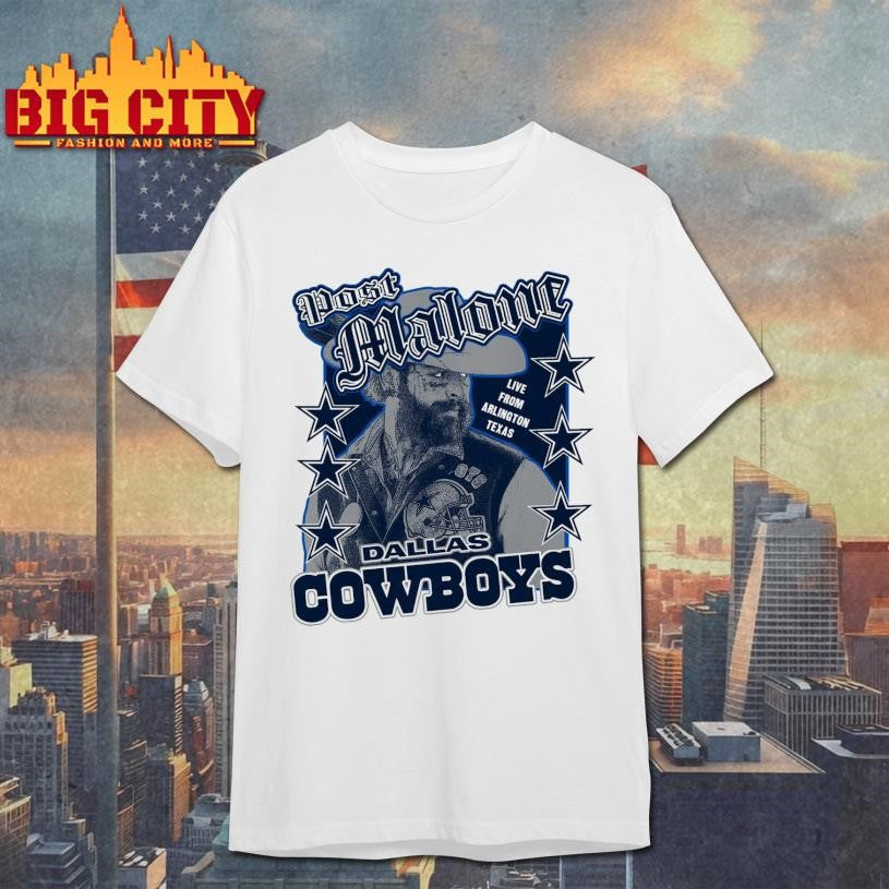 Post Malone White Dallas Cowboys Arlington Shirt