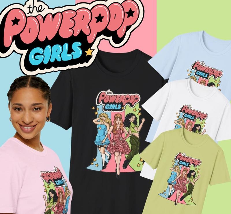 PowerPop Girls Unisex Fitted Graphic Tee