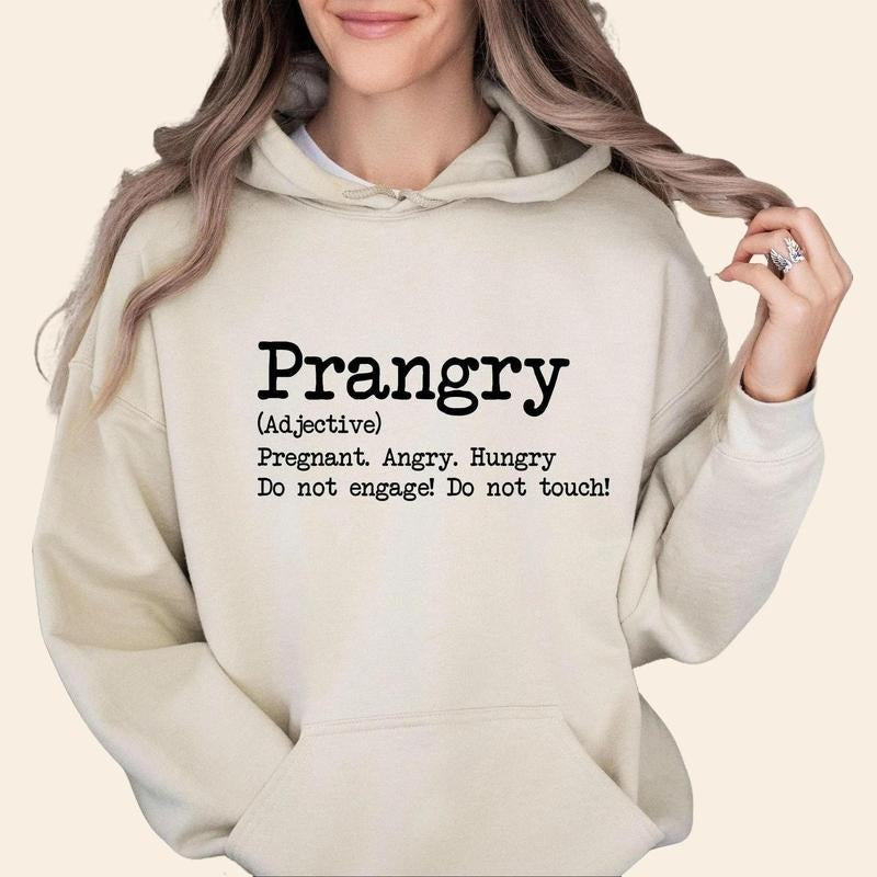 Prangry Pregnancy Hoodie for Women Baby Announcement Pullover New Mum Long Sleeve Sweatshirt Mum To Be Gift Maternity...