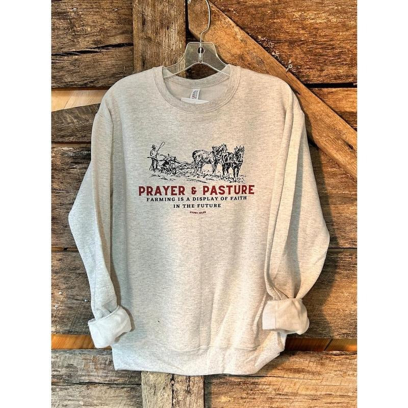 Prayer and Pasture  Hoodie and Sweater; T-shirt Cotton Menswear Polyester Tops Sweatshirt | CiraTrend.com