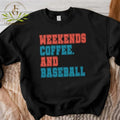 Premium  Baseball Mom Sweatshirt, Funny Baseball Shirt, Game Day Shirt, Baseball Mom Tee, Baseball Gift, Weekends Coffee...