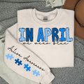 Premium  In April We Wear Blue , Autism Svg, Autism Awareness sweatshirt T-Shirts, Hoodie | CiraTrend.com