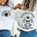 Premium  Positive Mind Skull,  Self love,Inspirational , Wildflower shirt Hoodie, Sweatshirt | CiraTrend.com