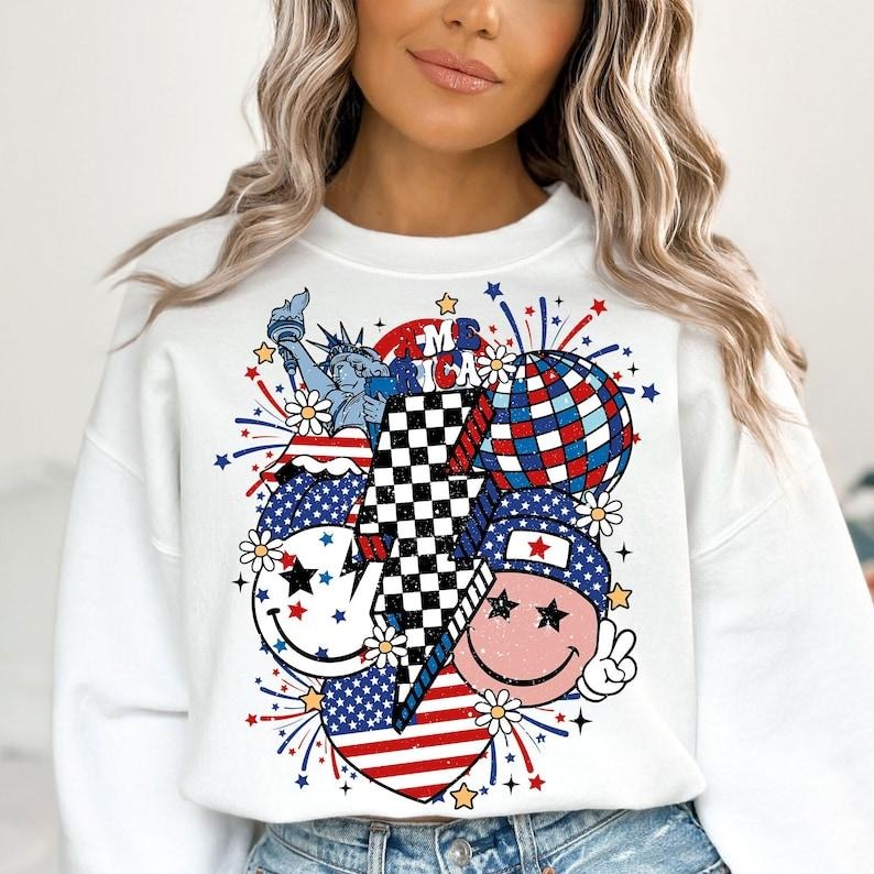 Premium  Retro 4th of July,4th of July Fourth Of July shirt Hoodie, Sweatshirt | CiraTrend.com