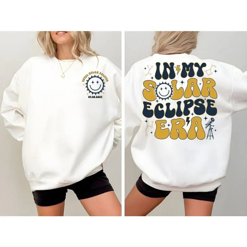 Premium  Solar Eclipse Sweatshirt, In My Solar Eclipse Era Shirt, Eclipse Watching Squad Tee, Twice In A Lifetime Hoodie,...