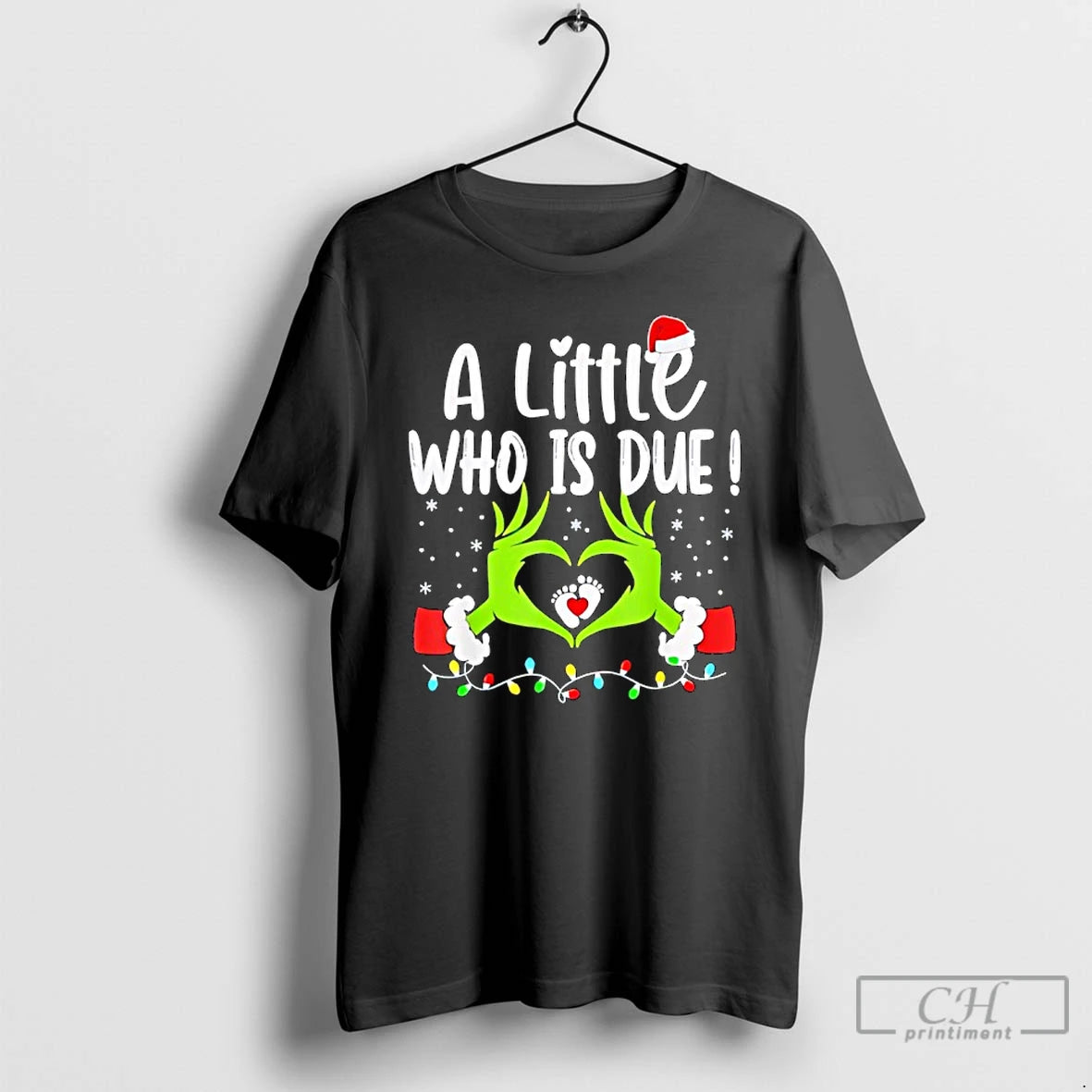 Premium A Little Who Is Due Pregnancy Christmas Announcement T-Shirts, Hoodie, Sweatshirt | CiraTrend.com