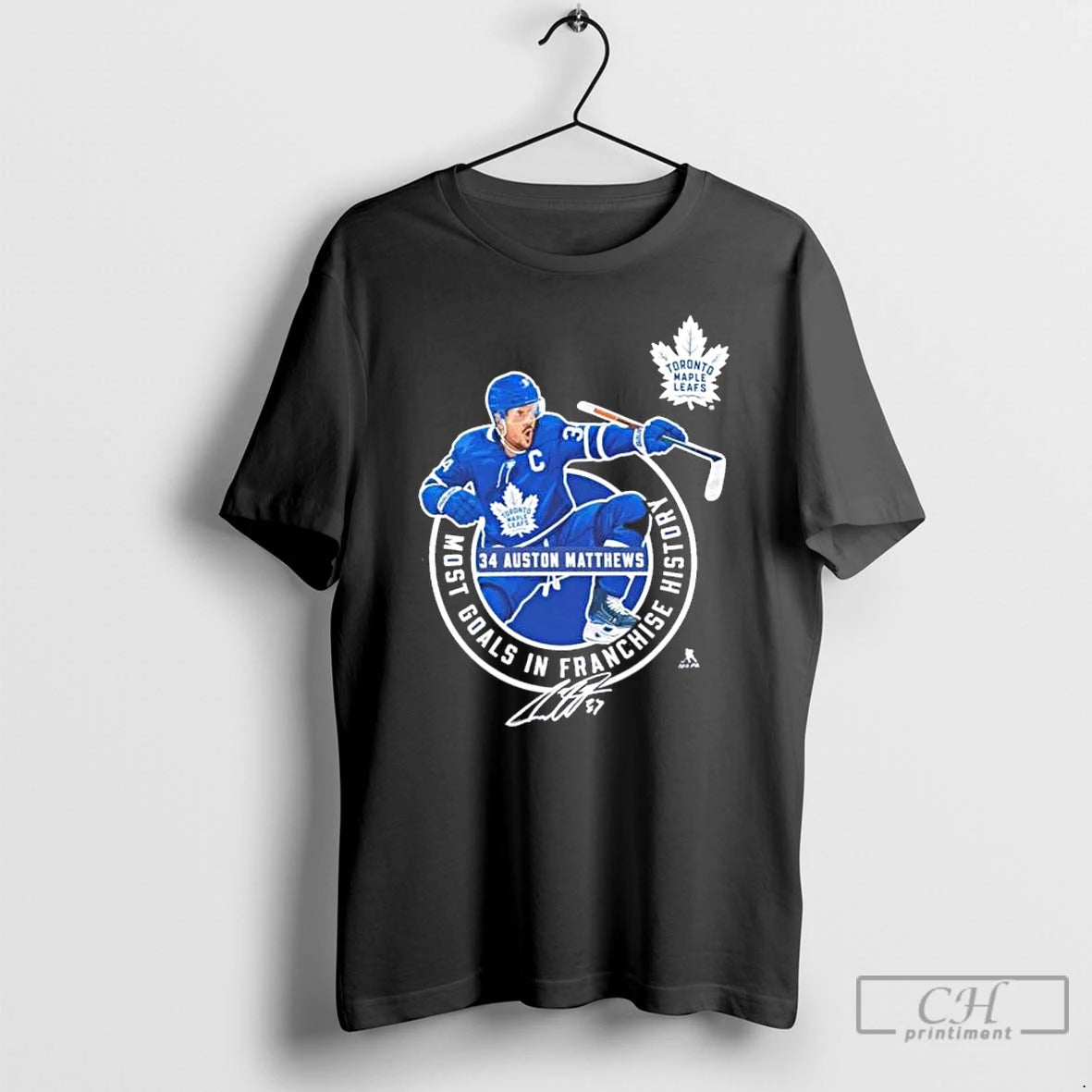 Premium Auston Matthews 34 Most Goals In Franchise History T-Shirts, Hoodie, Sweatshirt | CiraTrend.com