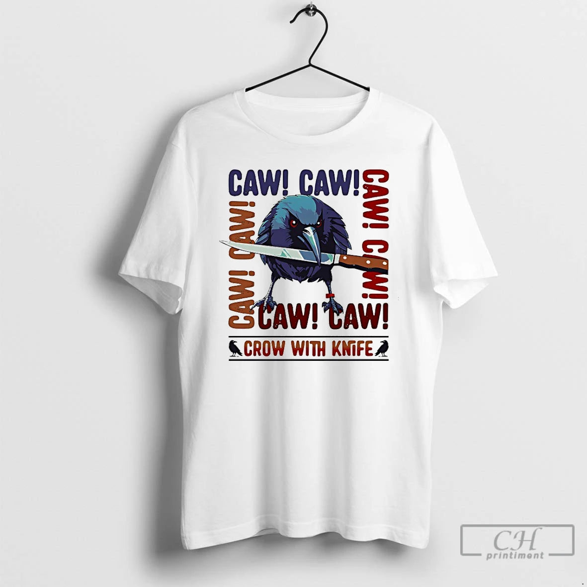 Premium Crow With Knife Caw T-Shirts, Hoodie, Sweatshirt | CiraTrend.com