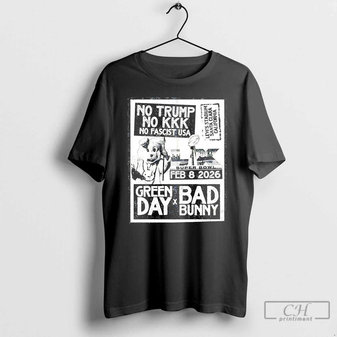 Premium Donald Trump No Trump No Kkk No Fascist Usa Green Day X Bad Bunny T-Shirts, Hoodie, Sweatshirt | CiraTrend.com