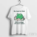 Premium Frog My Heart Is Filled With Courage The Cou Is Silent T Shirts Sweater Hoodie, Sweatshirt | CiraTrend.com