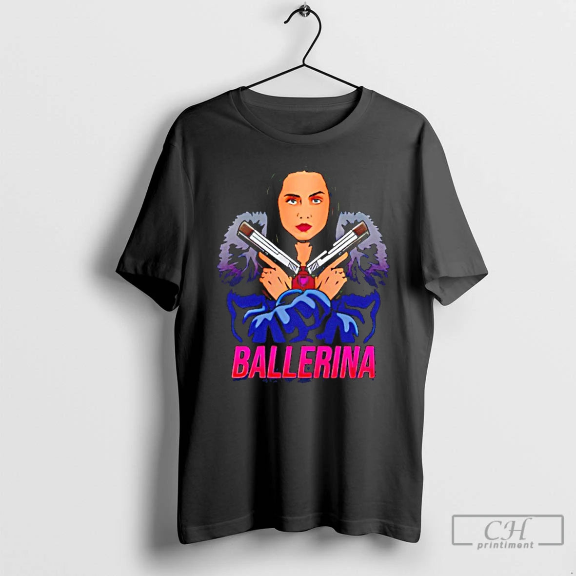 Premium From The World Of John Wick Ballerina With Gun Cartoon T-Shirts, Hoodie, Sweatshirt | CiraTrend.com