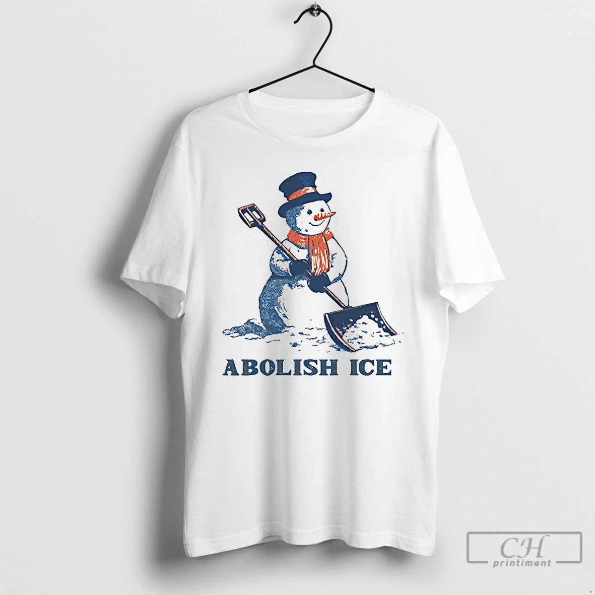 Premium Funny Winter Cute Snowman Abolish Ice T-Shirts, Hoodie, Sweatshirt | CiraTrend.com