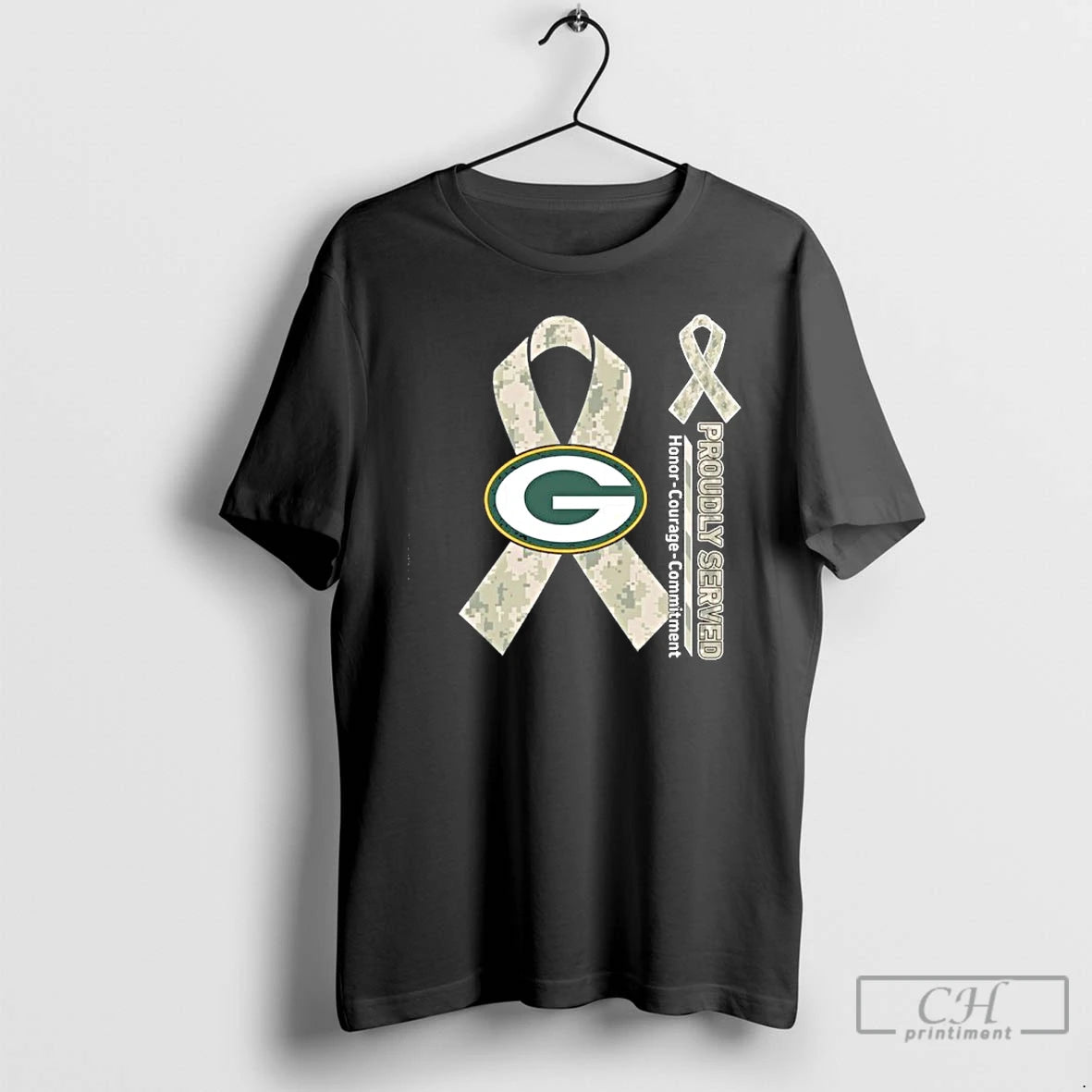 Premium Green Bay Packers Proudly Served Honor Courage Commitment T Shirts