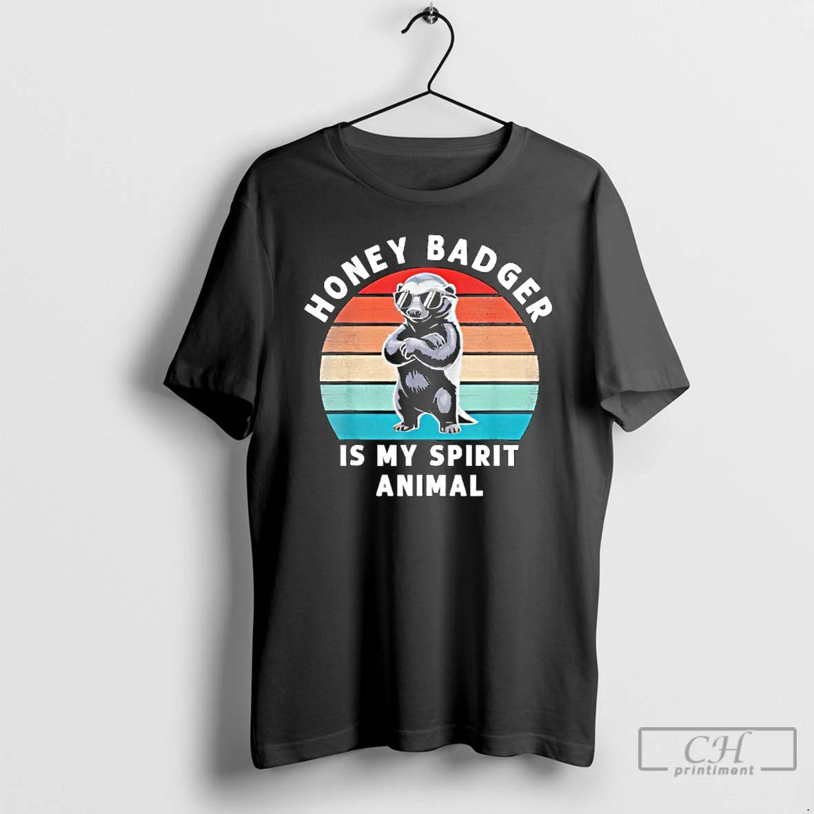Premium Honey Badger Is My Spirit Animal Funny Vintage Wildlife T-Shirts, Hoodie, Sweatshirt | CiraTrend.com