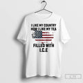 Premium I Live My Country How I Like My Tea Filled With Ice America Map T-Shirts, Hoodie, Sweatshirt | CiraTrend.com