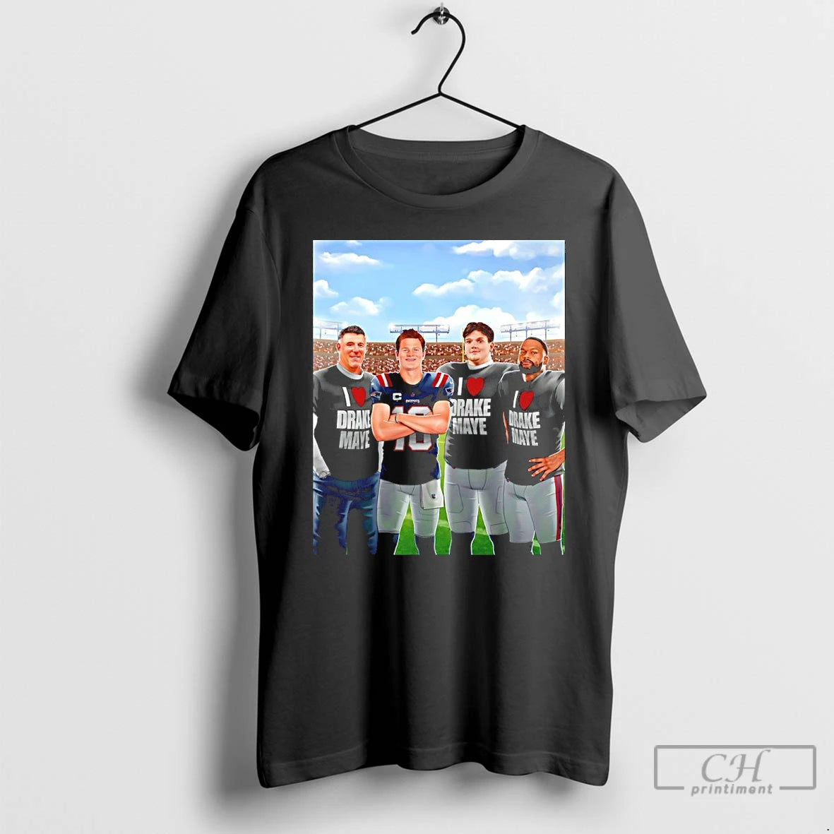 Premium I Love Drake Maye Graphic Cartoon T-Shirts, Hoodie, Sweatshirt | CiraTrend.com
