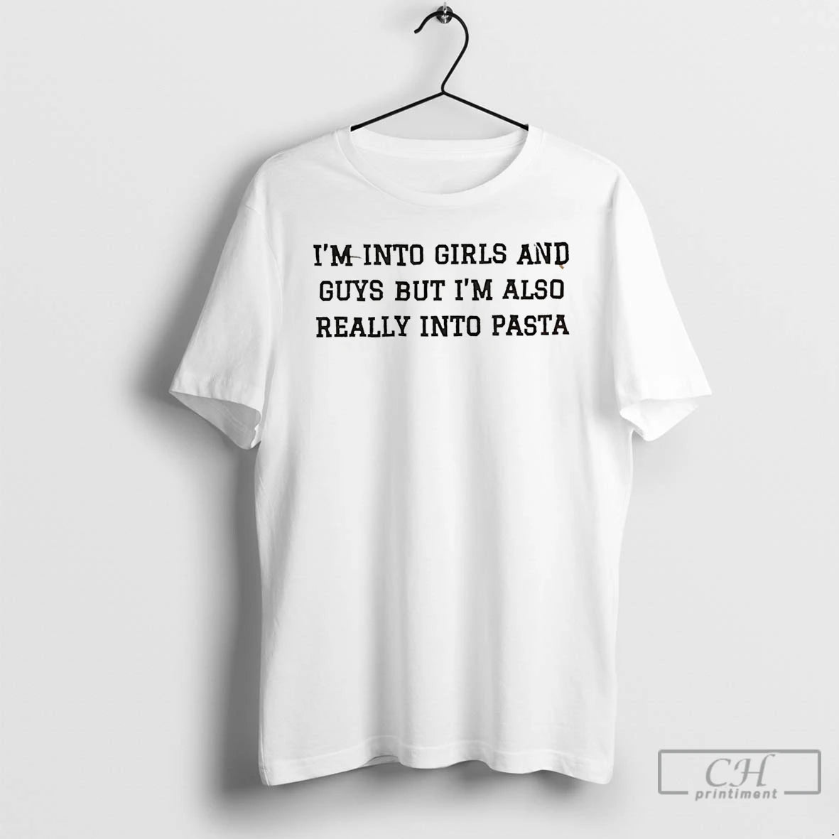 Premium Im Into Girls And Guys But Im Also Really Into Pasta Minimalist Pride T-Shirts, Hoodie, Sweatshirt | CiraTrend.com