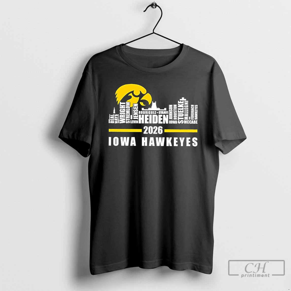 Premium Iowa Hawkeyes 2026 Player Name Skyline City T-Shirts, Hoodie, Sweatshirt | CiraTrend.com