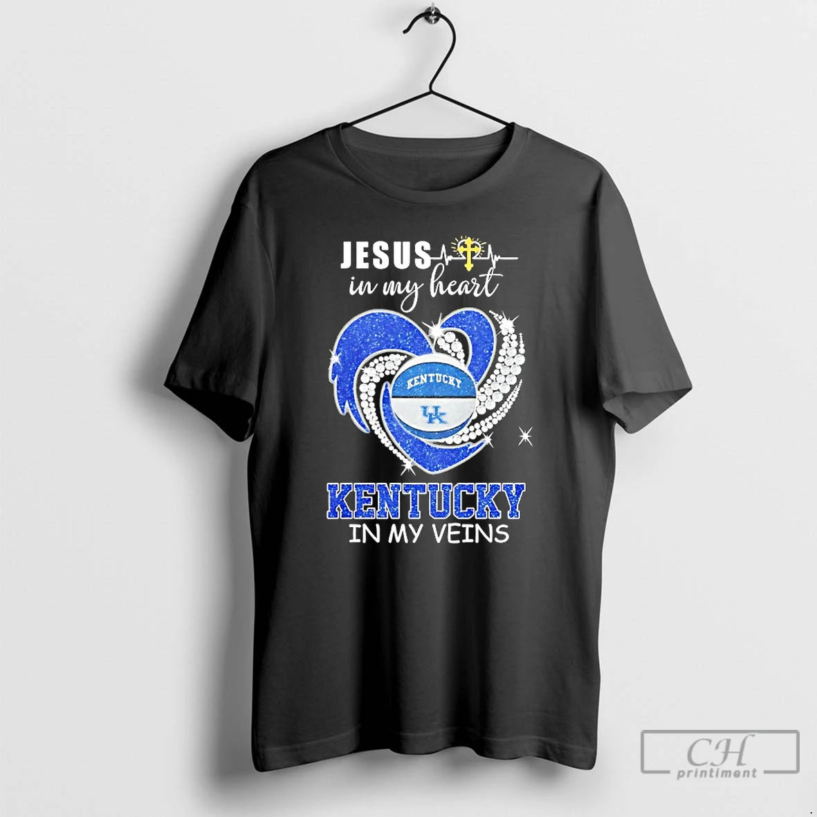 Premium Jesus In My Heart Kentucky Wildcats In My Veins Logo Team T Shirts Sweater Hoodie, Sweatshirt | CiraTrend.com