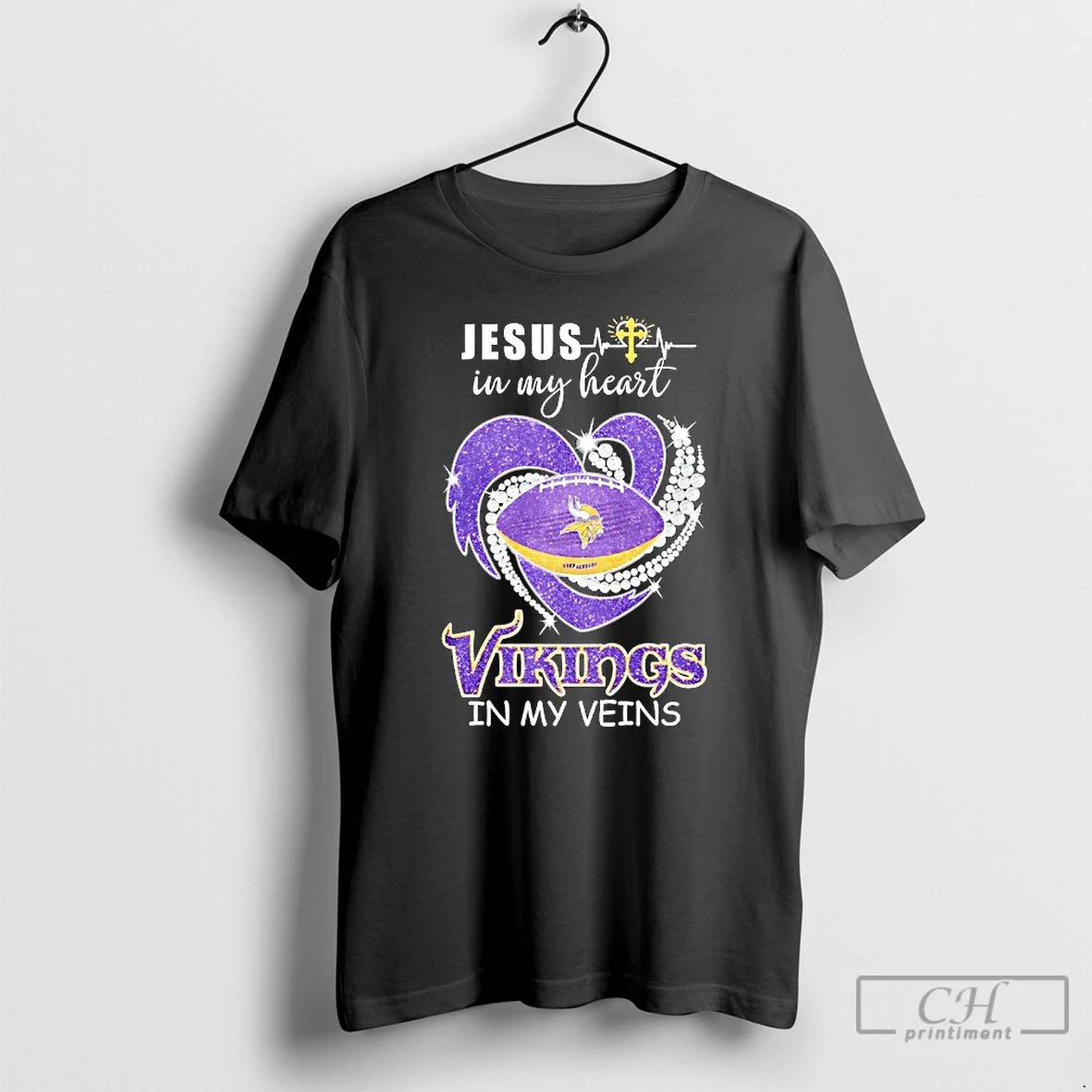 Premium Jesus In My Heart Minnesota Vikings In My Veins Logo Team T Shirts Sweater Hoodie, Sweatshirt | CiraTrend.com