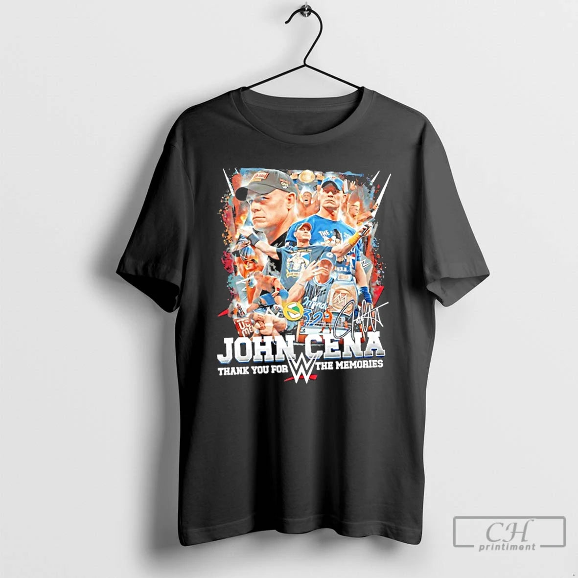 Premium John Cena Thank You For The Memories Signature Graphic T-Shirts, Hoodie, Sweatshirt | CiraTrend.com