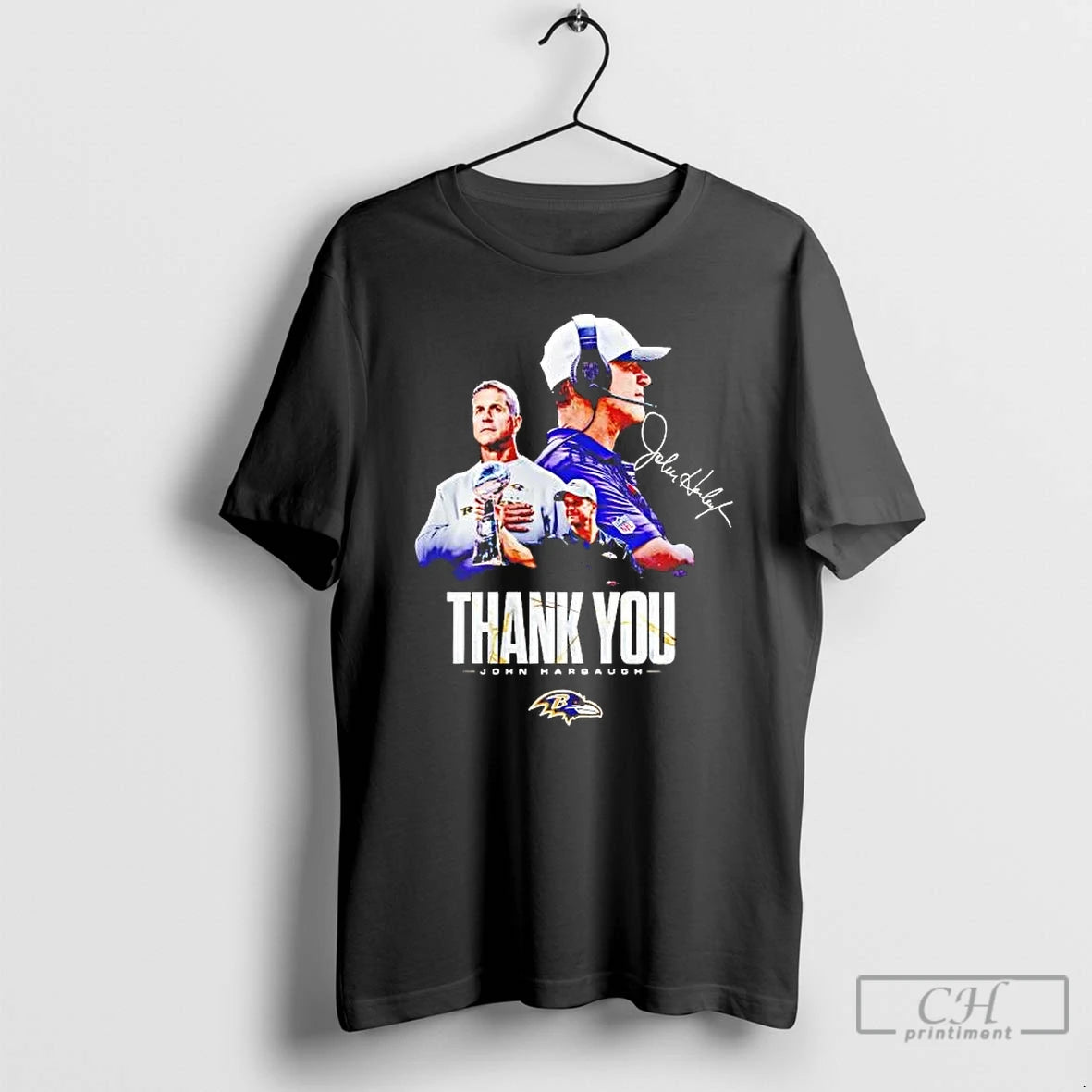 Premium John Harbaugh Thank You Ravens Coach Signature T-Shirts, Hoodie, Sweatshirt | CiraTrend.com