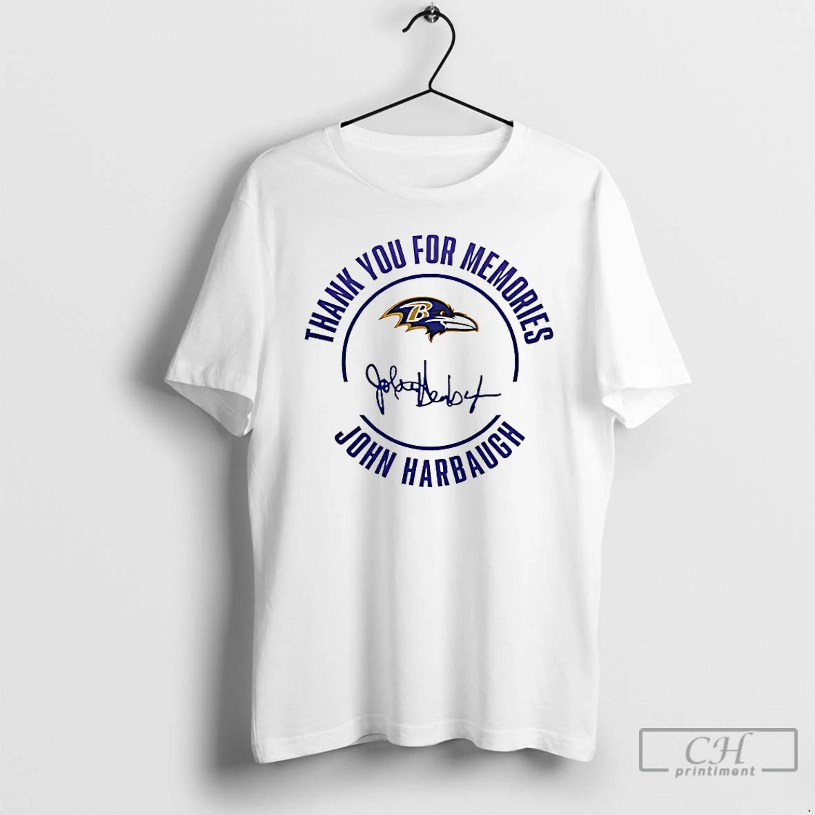 Premium John Harbaugh Thank You For Memories Signature T-Shirts, Hoodie, Sweatshirt | CiraTrend.com