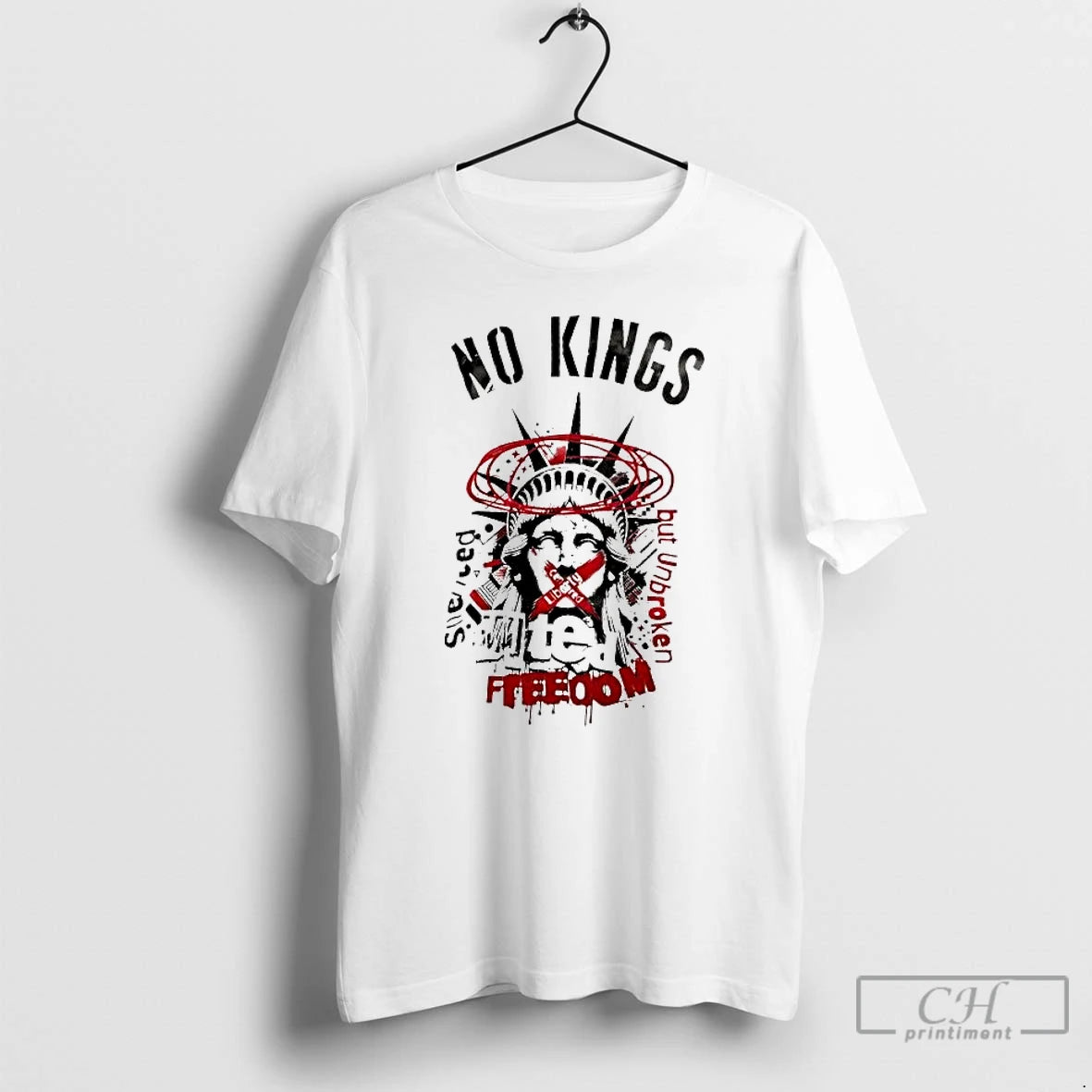 Premium Liberty Silenced No Kings But Unbroken Muted Freedom T-Shirts, Hoodie, Sweatshirt | CiraTrend.com