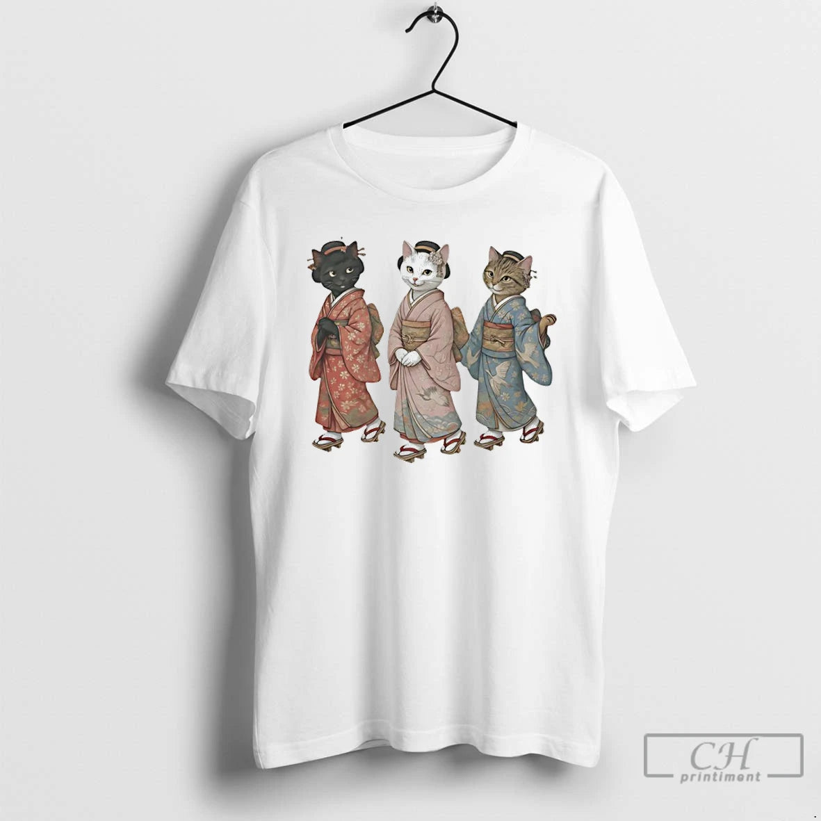 Premium Maiko Cats In Kimono Meme T-Shirts, Hoodie, Sweatshirt | CiraTrend.com