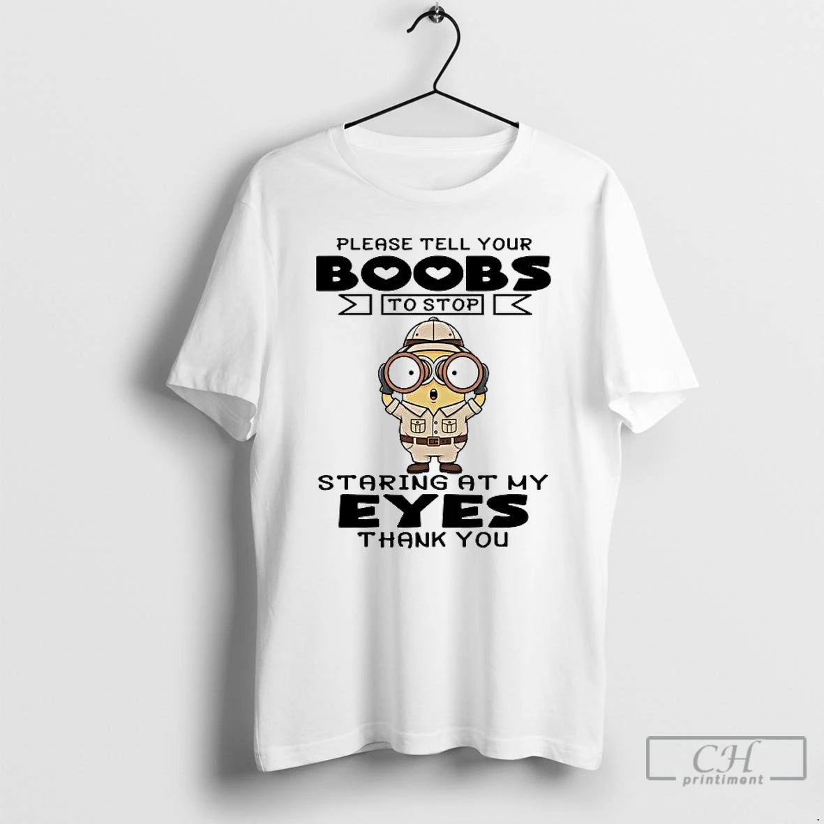 Premium Minions Please Tell Your Boobs To Stop Staring At My Eyes T Shirts Sweater Hoodie, Sweatshirt | CiraTrend.com