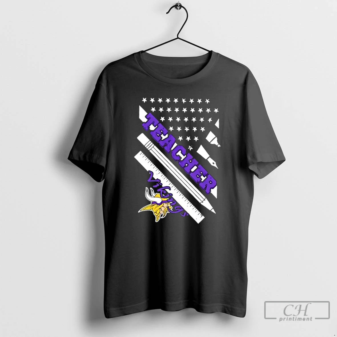 Premium Minnesota Vikings Football X Teacher American Flag T-Shirts, Hoodie, Sweatshirt | CiraTrend.com