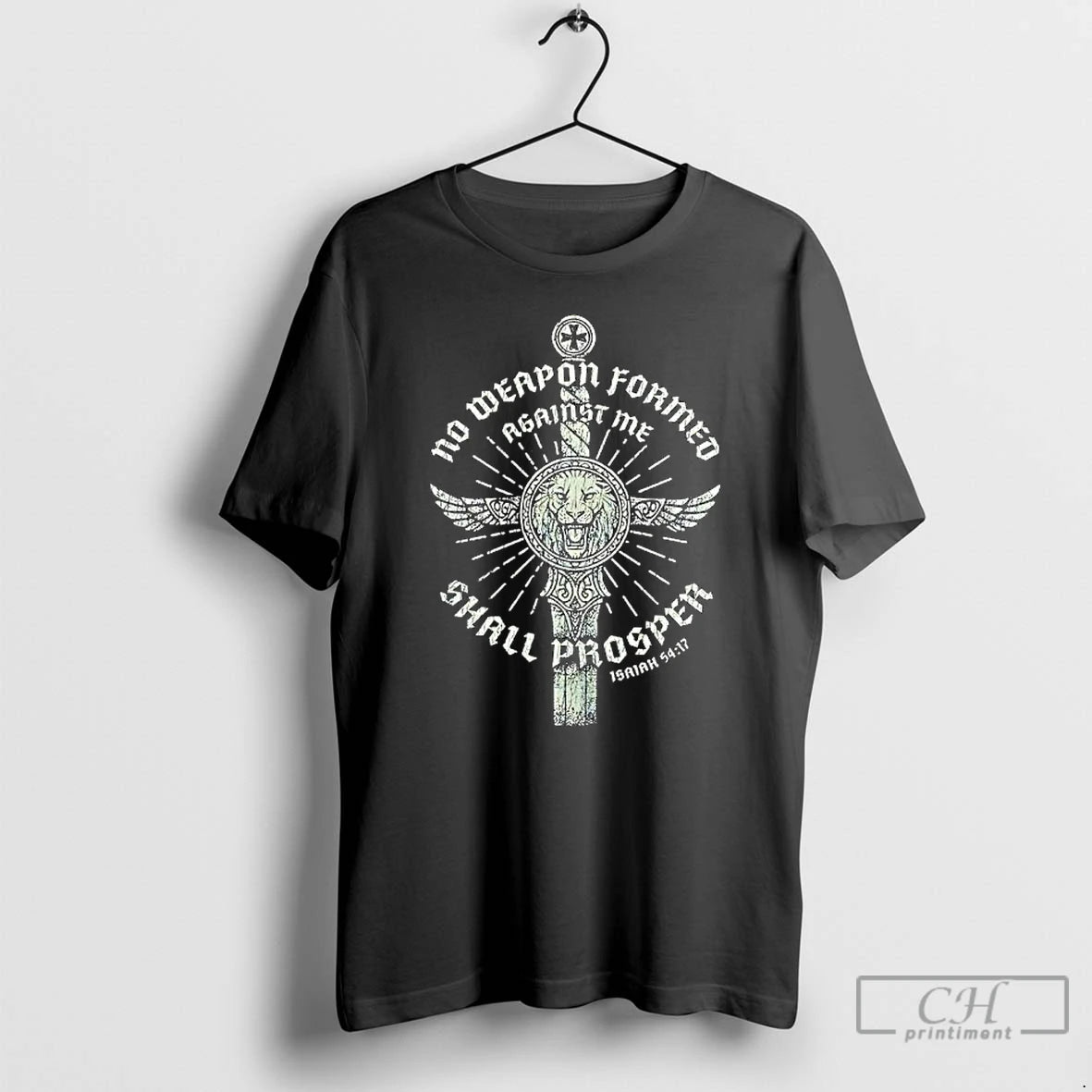 Premium No Weapon Formed Against Me Shall Prosper Isaiah Lion T-Shirts, Hoodie, Sweatshirt | CiraTrend.com