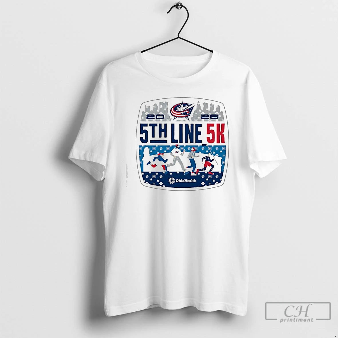 Premium Ohiohealth 5th Line 5k 2026 Columbus Blue Jackets Event Graphic T-Shirts, Hoodie, Sweatshirt | CiraTrend.com