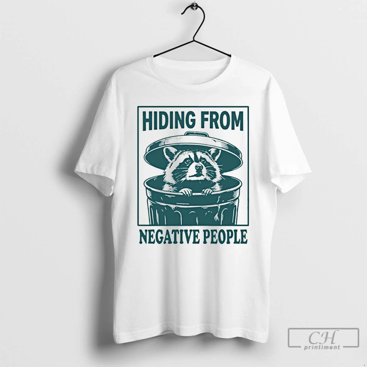 Premium Raccoon Hiding From Negative People T-Shirts, Hoodie, Sweatshirt | CiraTrend.com
